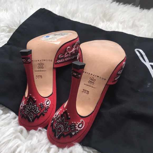 Brian Atwood Mule Sandal Heels - Picture 5 of 8